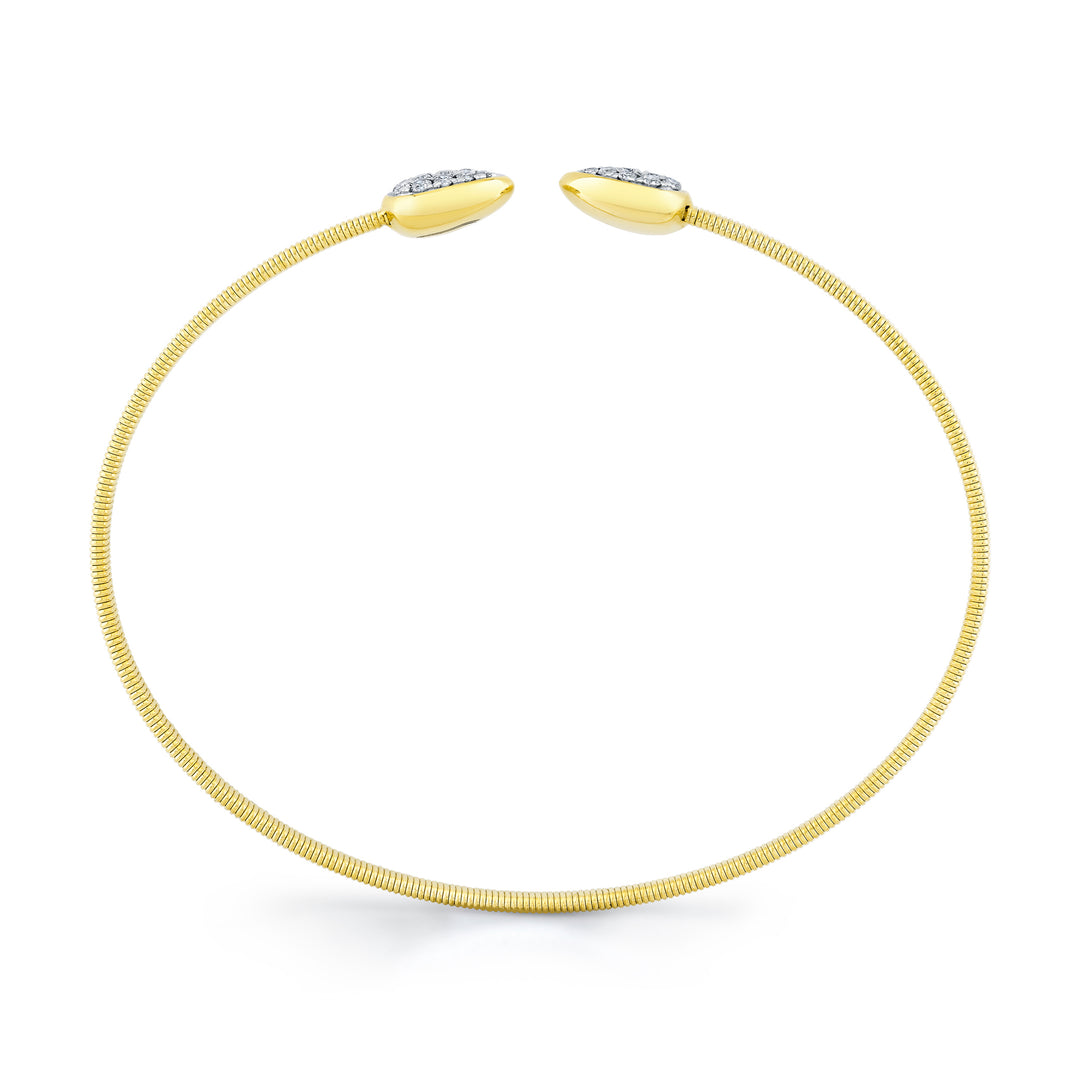 Shy Creation Open Flexy Pave Diamond Bracelet