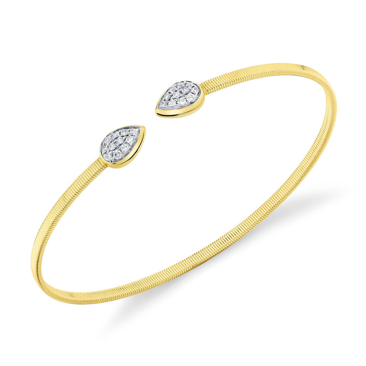Shy Creation Open Flexy Pave Diamond Bracelet