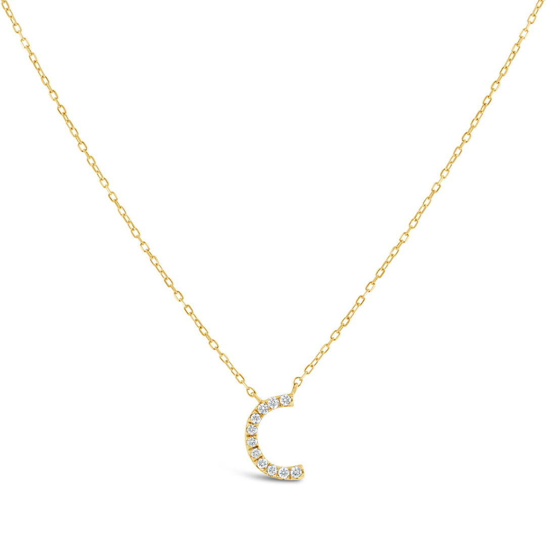 Diamond Initial "C" Necklace