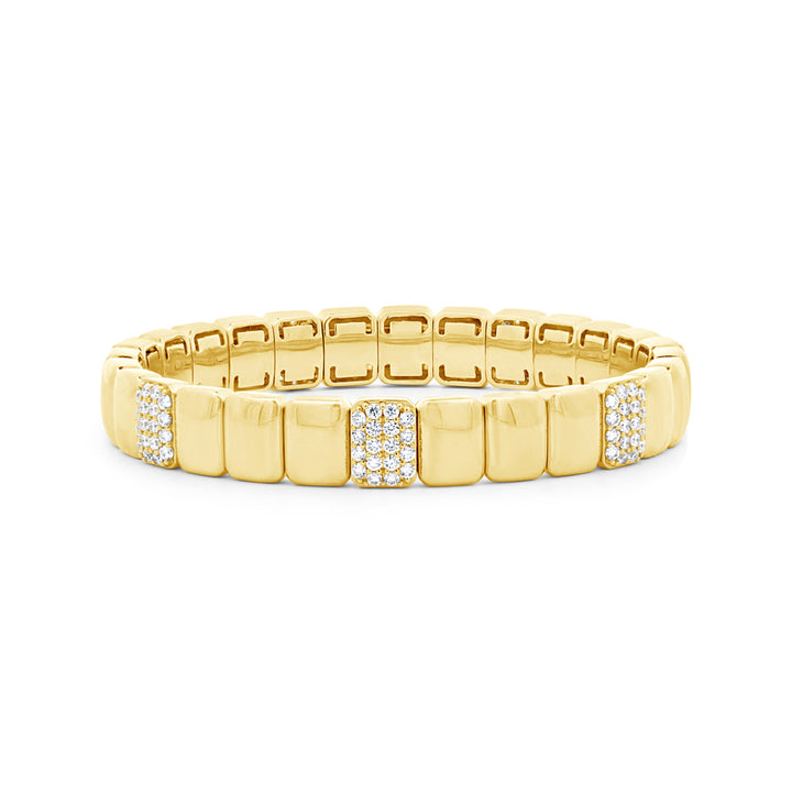 Gold Stretch Diamond Bangle - BG625