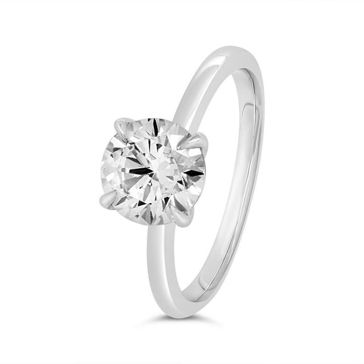 Solitaire Diamond Engagement Ring with Claw Prongs - The Diamond Guys