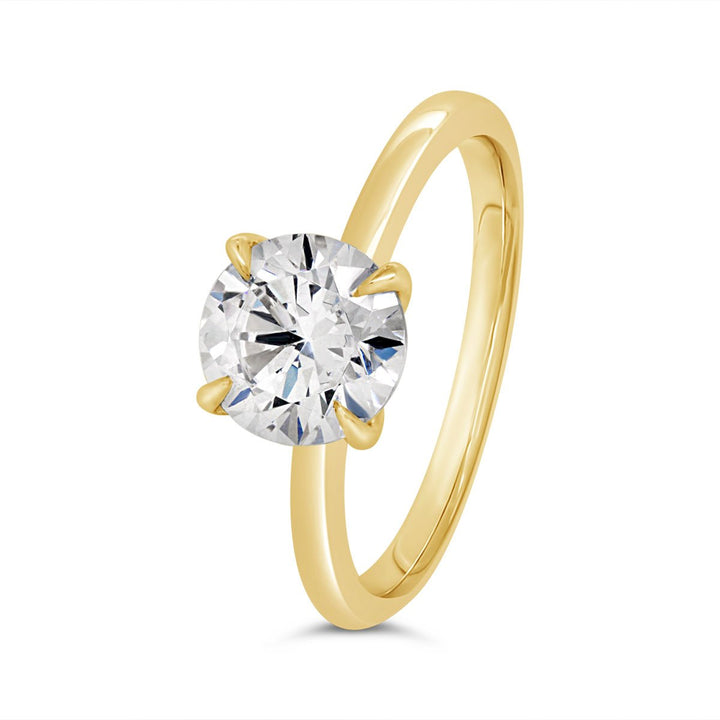 Solitaire Diamond Engagement Ring with Claw Prongs - The Diamond Guys