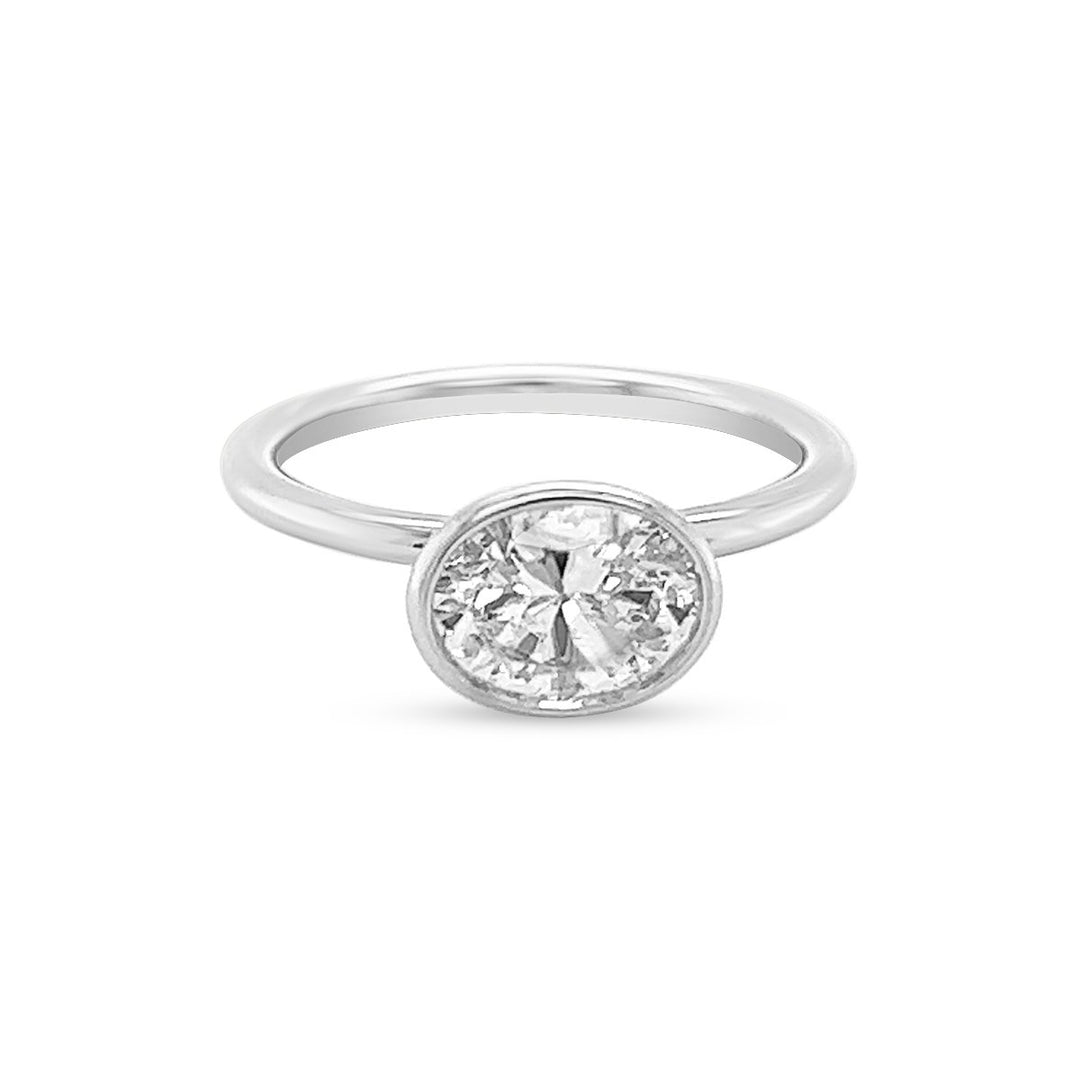 Classic Bezel Set Solitaire Diamond Engagement Ring