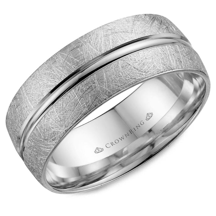 Men's Modern Wedding Band - WB-7935 - The Diamond Guys