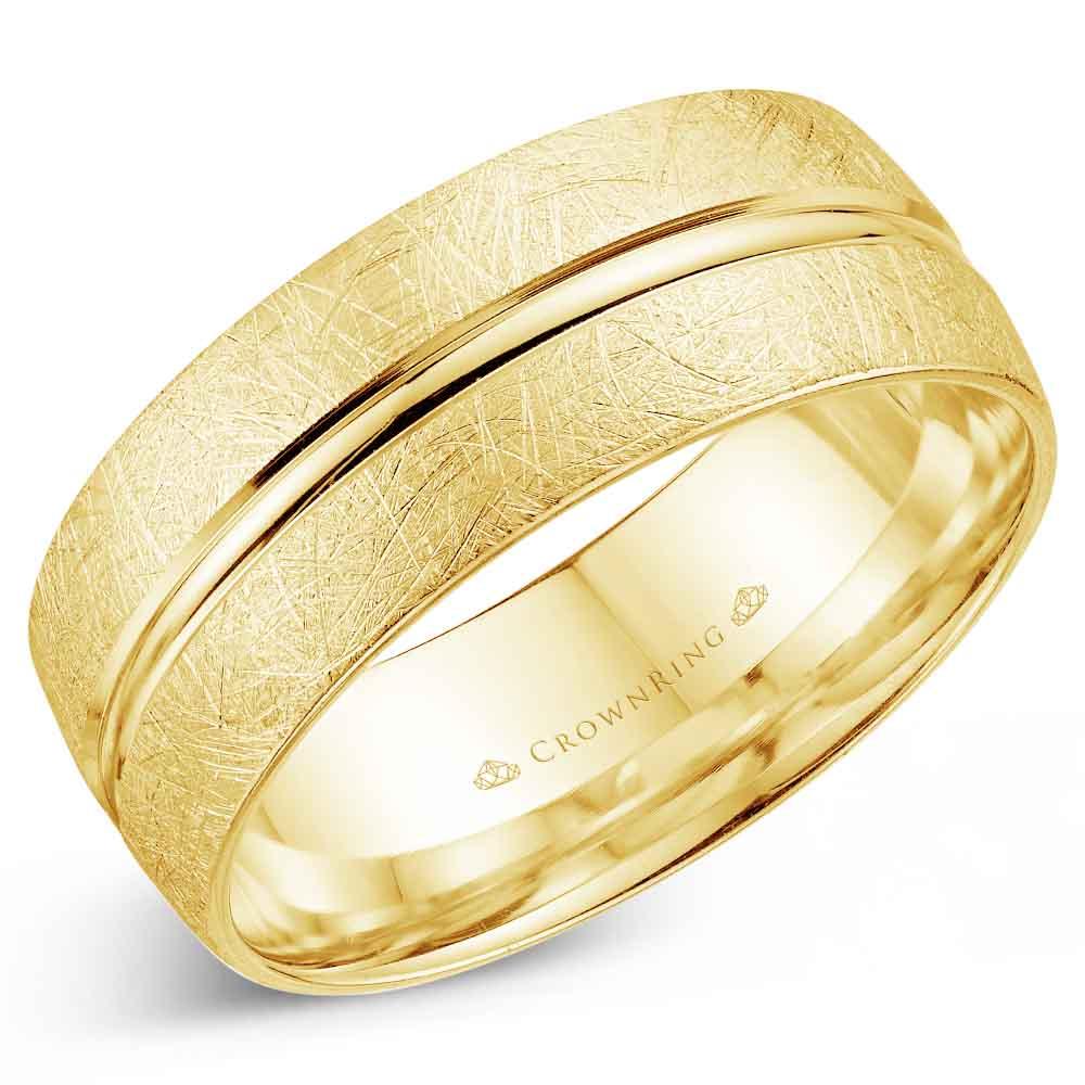 Men's Modern Wedding Band - WB-7935 - The Diamond Guys