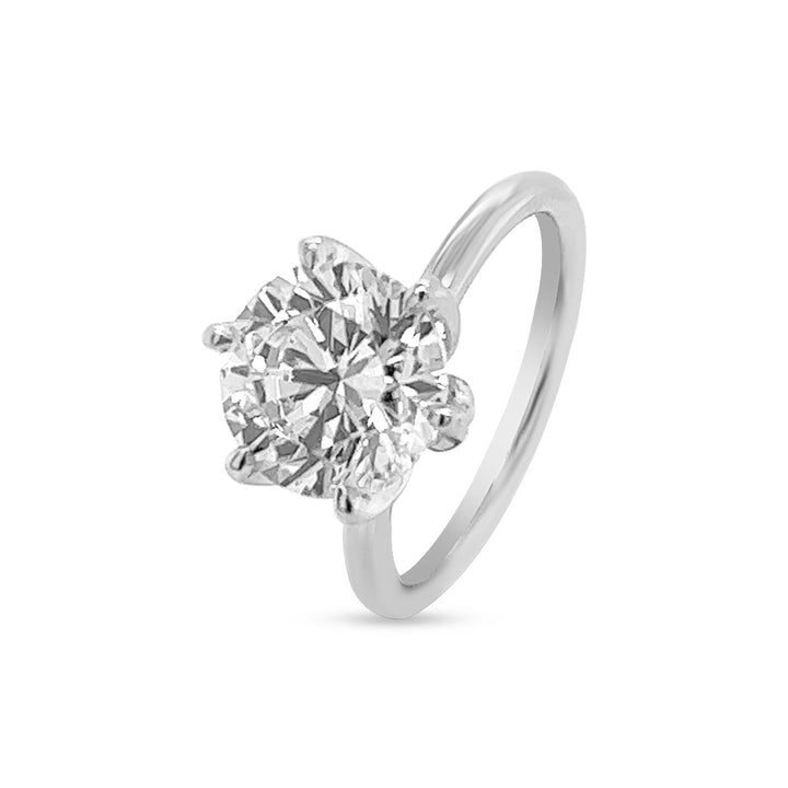 Solitaire Six Prongs Diamond Engagement Ring - The Diamond Guys