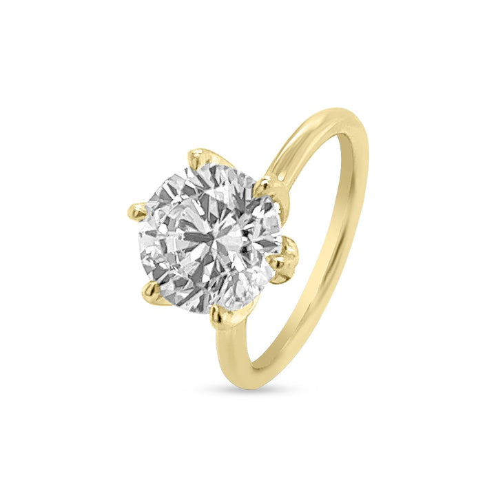 Solitaire Six Prongs Diamond Engagement Ring - The Diamond Guys
