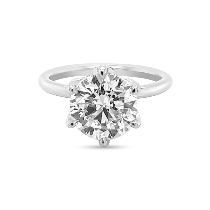 Solitaire Six Prongs Diamond Engagement Ring - The Diamond Guys