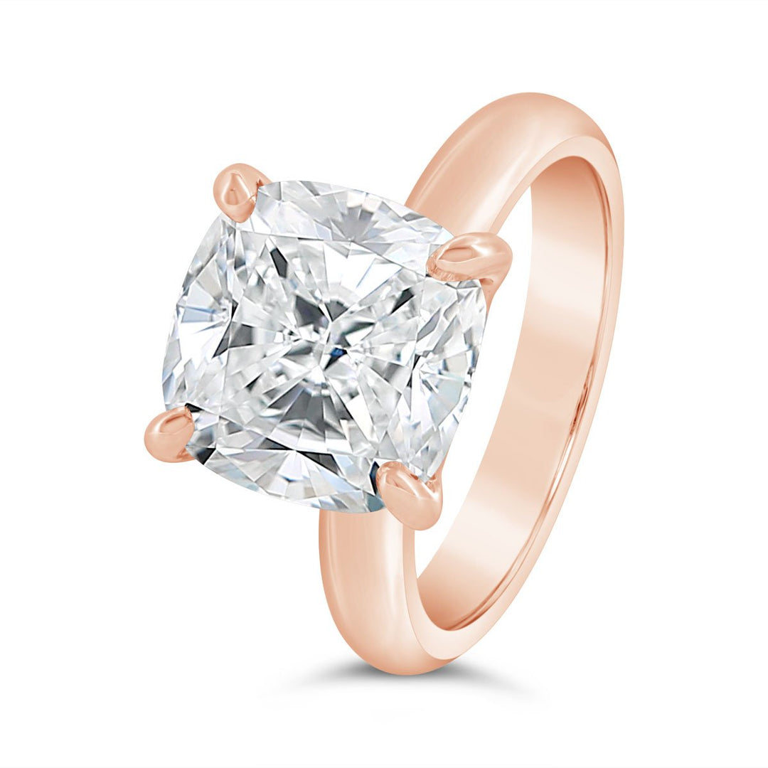 3.10mm Wide Dome Solitaire Engagement Ring - YJC7120R-CUSH