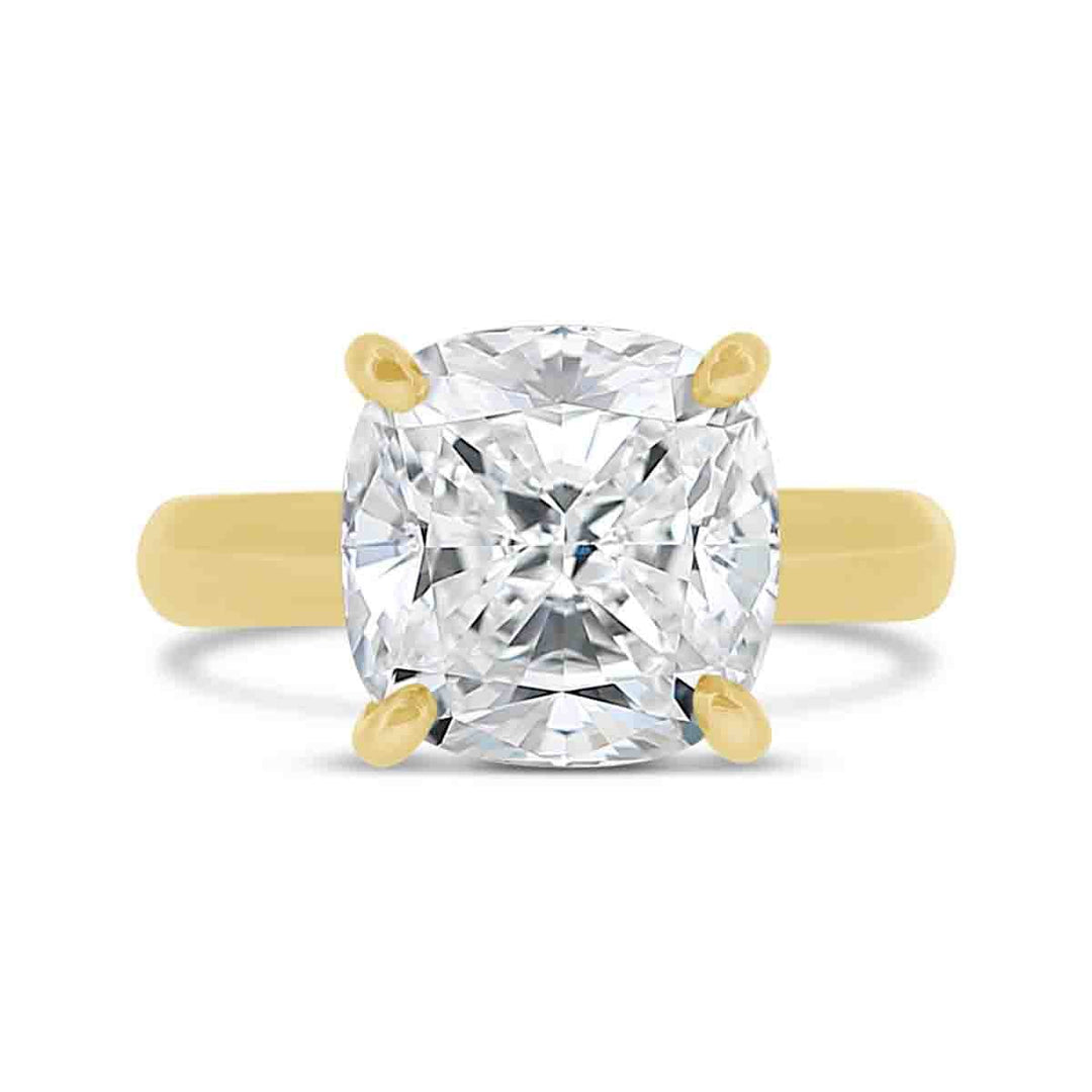 3.10mm Wide Dome Solitaire Engagement Ring - YJC7120R-CUSH