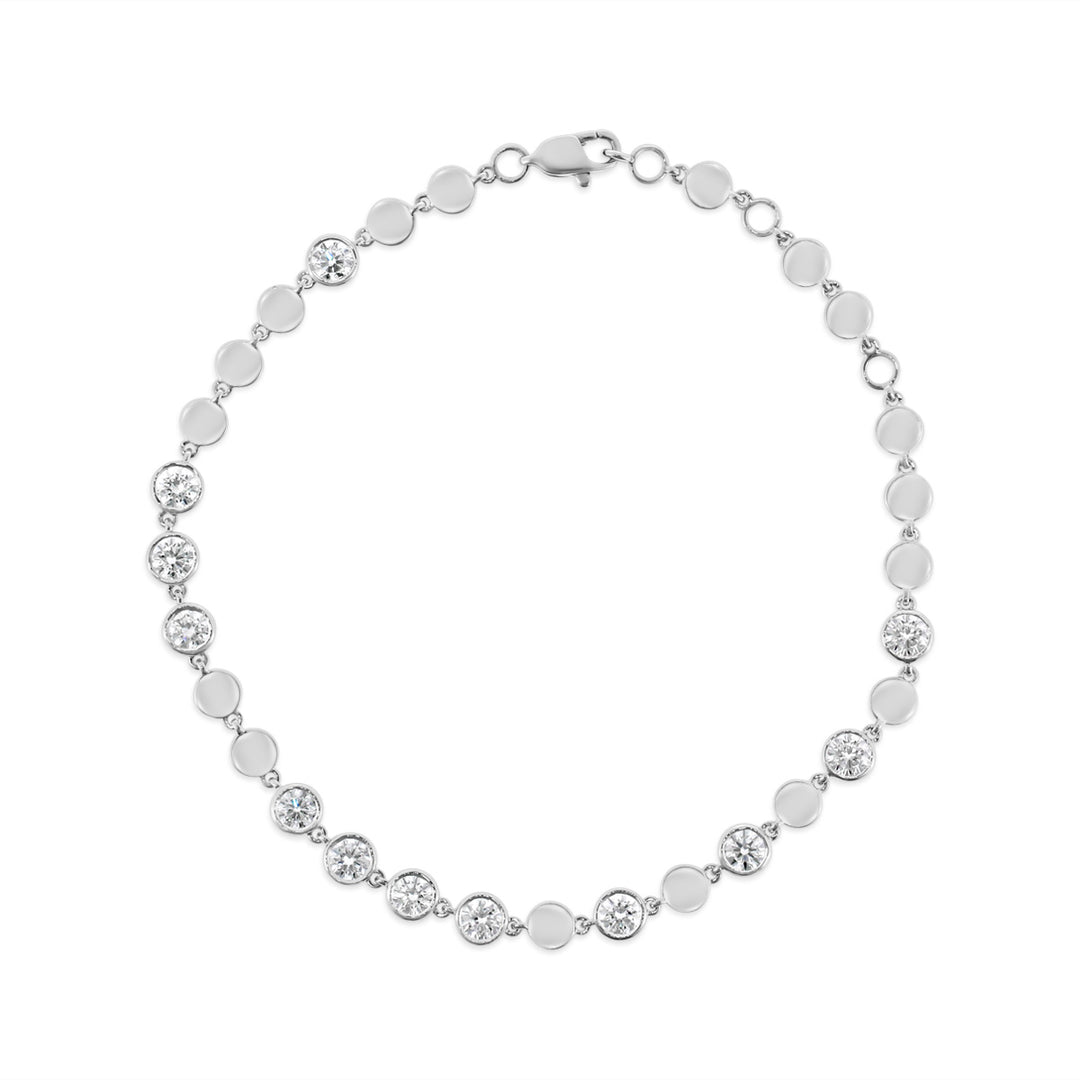 Lab. Grown Round Diamond Bezel Bracelet