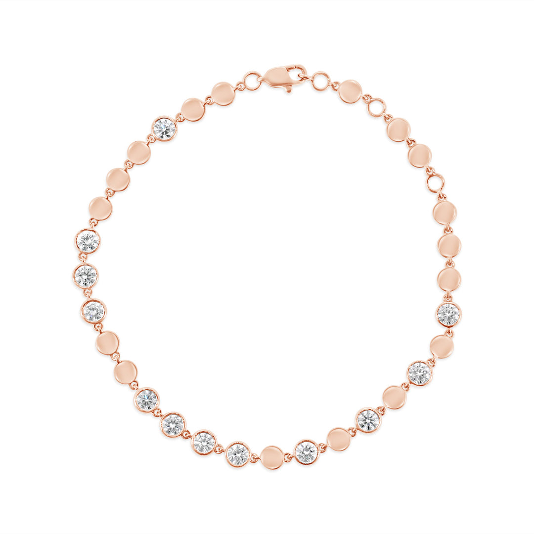 Lab. Grown Round Diamond Bezel Bracelet