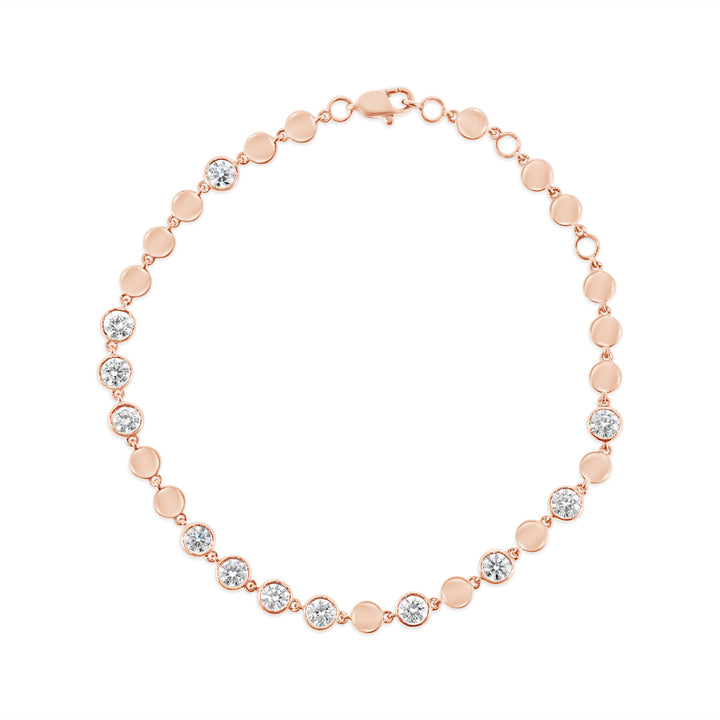 Lab. Grown Round Diamond Bezel Bracelet