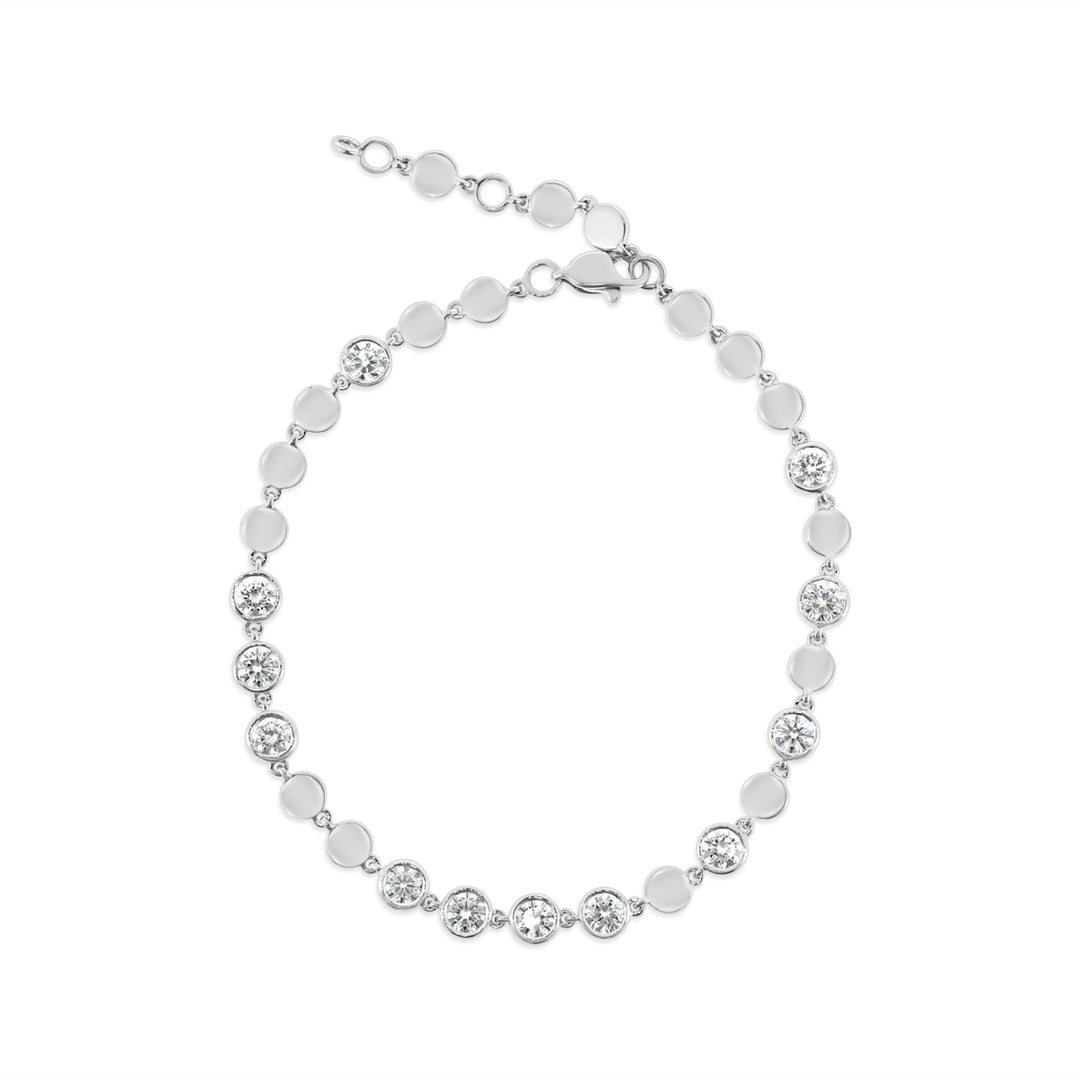 Lab. Grown Round Diamond Bezel Bracelet
