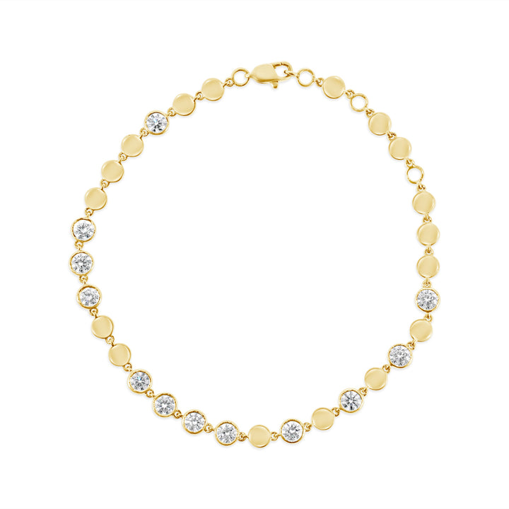Lab. Grown Round Diamond Bezel Bracelet