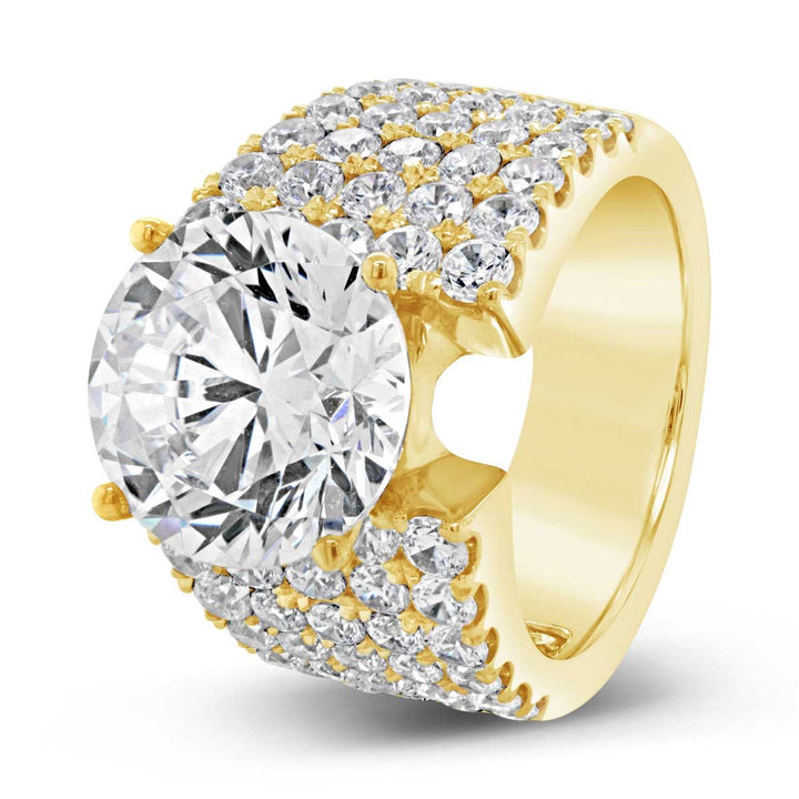 Wide Band Diamond Engagement Ring - YJC3531R - The Diamond Guys