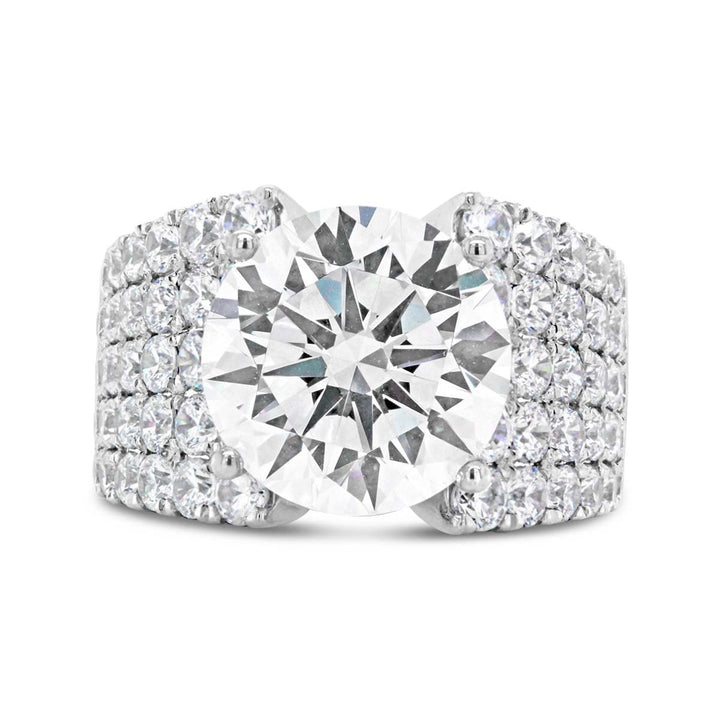 Wide Band Diamond Engagement Ring - YJC3531R - The Diamond Guys