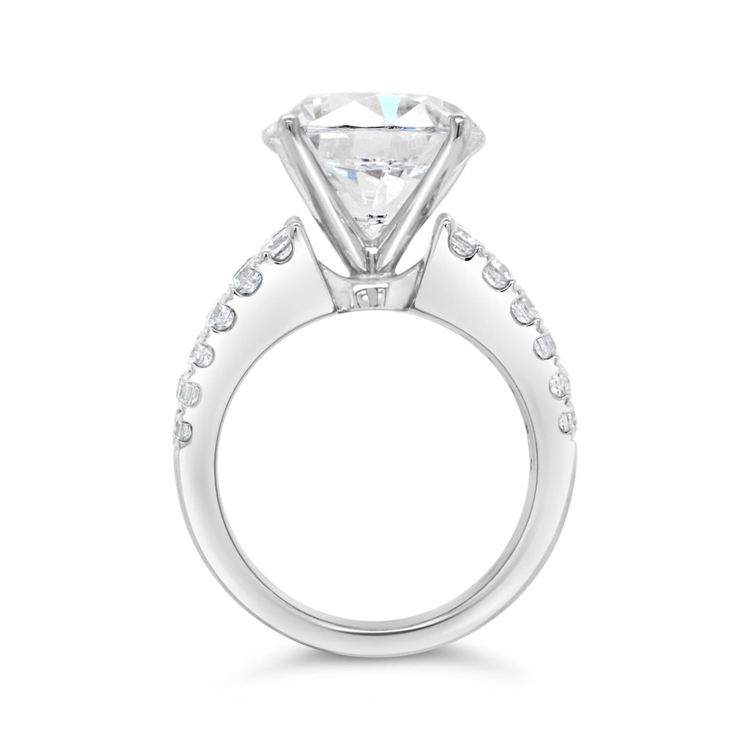 Wide Band Diamond Engagement Ring - YJC3531R