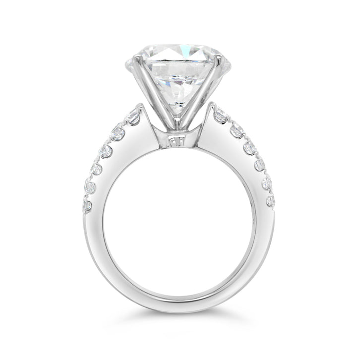 Wide Band Diamond Engagement Ring - YJC3531R