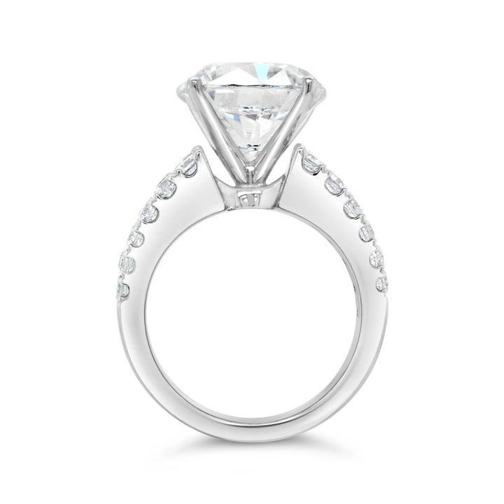 Wide Band Diamond Engagement Ring - YJC3531R - The Diamond Guys