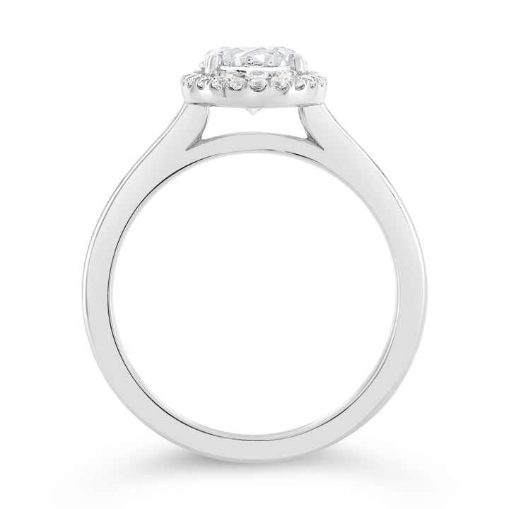Solitaire Diamond Engagement Ring with Halo