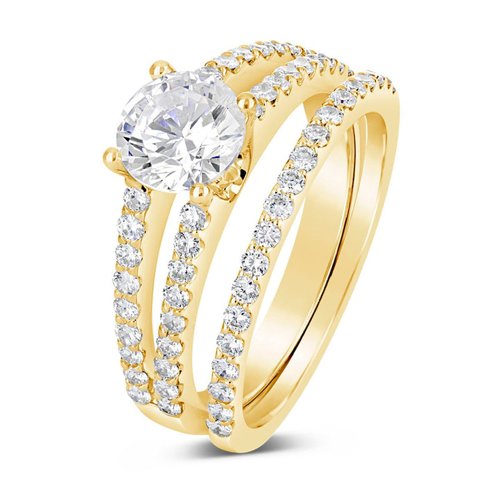 Diamond Engagement Ring Wedding Set - MR5872 - The Diamond Guys