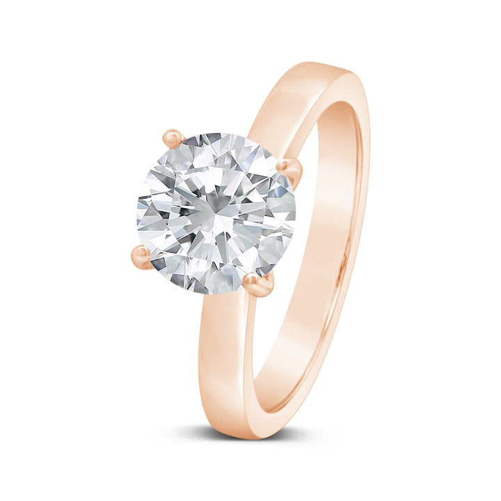 Unity Solitaire Engagement Ring with Four Prong Basket Head - YJC6002R