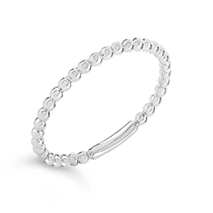 Beaded Gold Band - MR95252B - The Diamond Guys