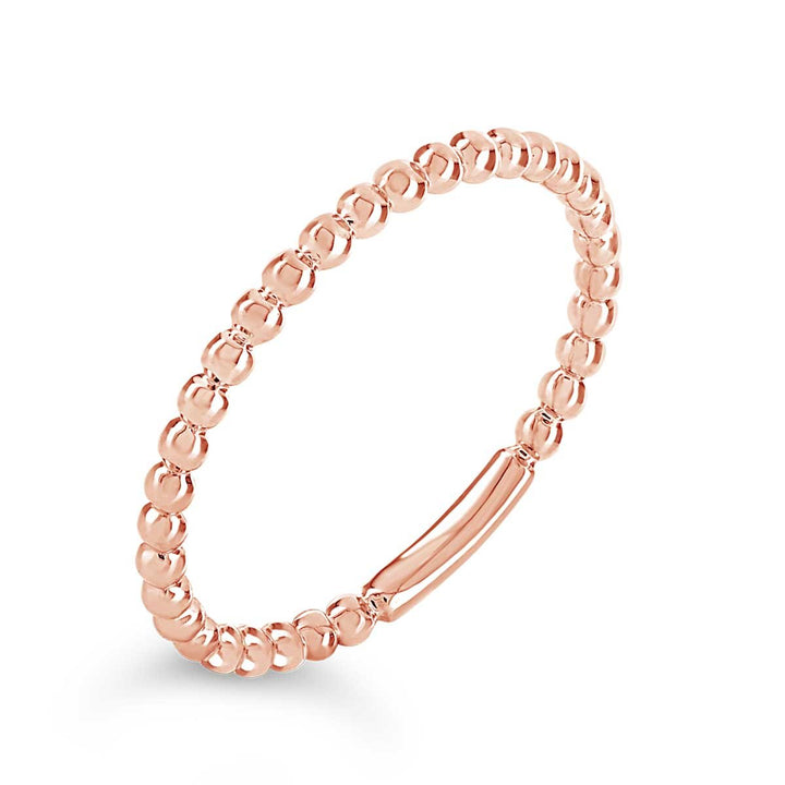 Beaded Gold Band - MR95252B - The Diamond Guys