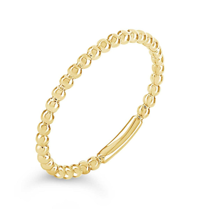 Beaded Gold Band - MR95252B - The Diamond Guys