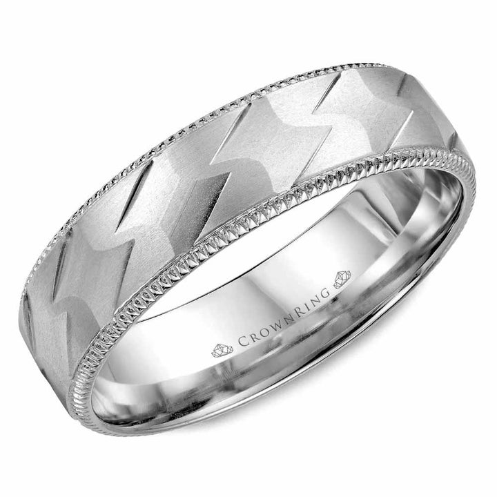 Men's Modern Wedding Band - WB-7913Y - The Diamond Guys