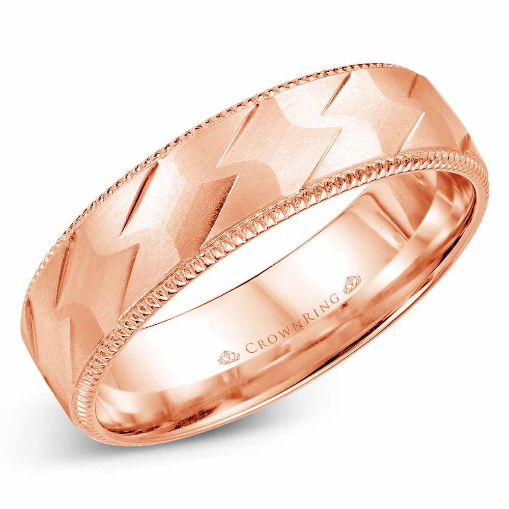 Men's Modern Wedding Band - WB-7913Y - The Diamond Guys