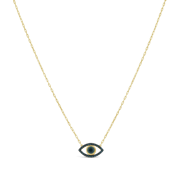 Blue Tourmaline & Blue Diamond Eye Necklace