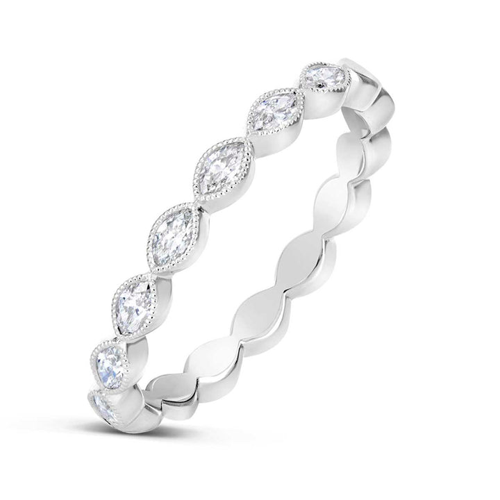Vintage Inspired Diamond Wedding Band - YJA7843RB - The Diamond Guys
