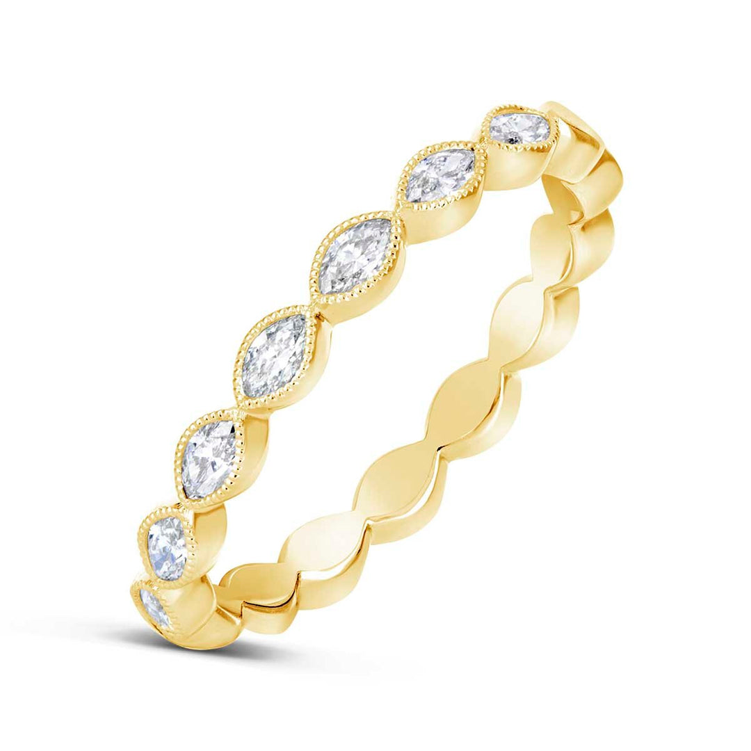 Vintage Inspired Diamond Wedding Band - YJA7843RB - The Diamond Guys