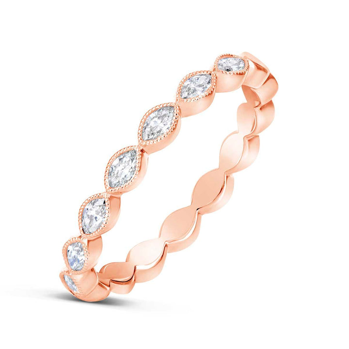 Vintage Inspired Diamond Wedding Band - YJA7843RB - The Diamond Guys