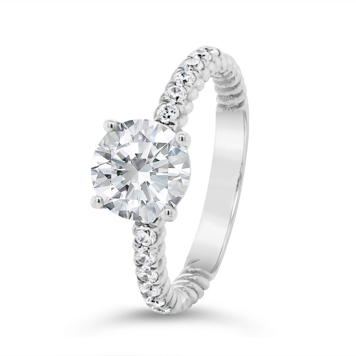 Diamond Engagement Ring with Rope Details - YJA9747R