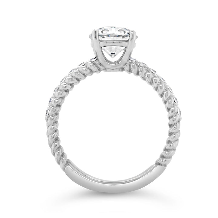 Diamond Engagement Ring with Rope Details - YJA9747R