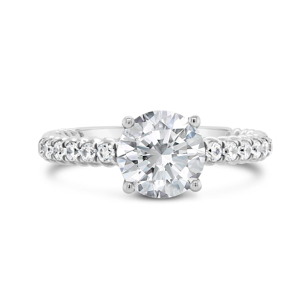 Diamond Engagement Ring with Rope Details - YJA9747R
