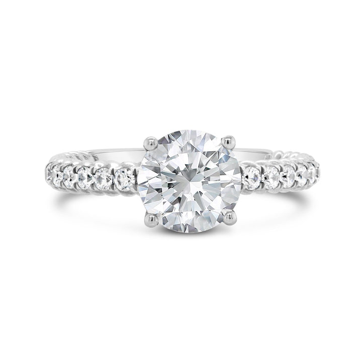 Diamond Engagement Ring with Rope Details - YJA9747R