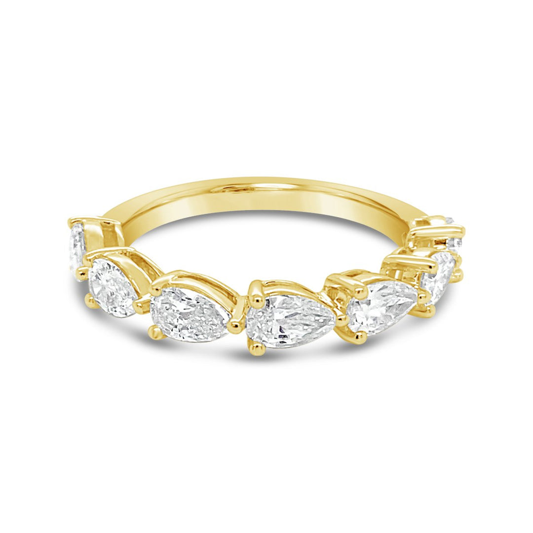 Pear Shape Lab Grown Diamond Band - 7PS1.50W14