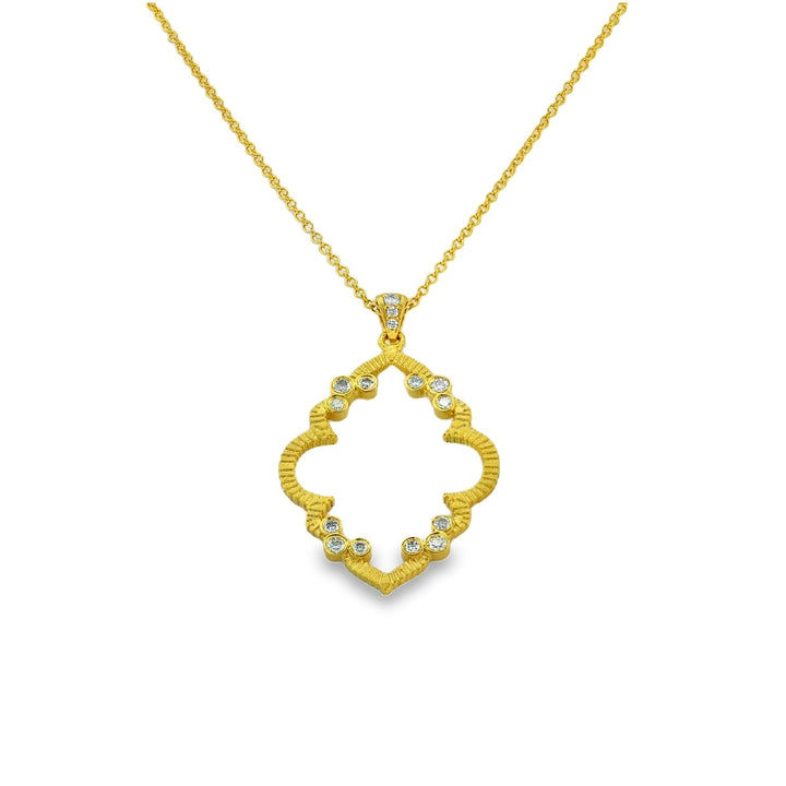 Marika Desert Gold  Diamond Arabesque Design Necklace - MDG8351