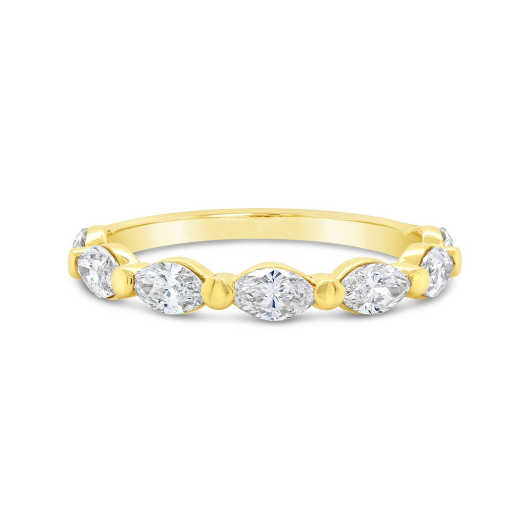 Marquise Cut Diamond Wedding Band - 123602