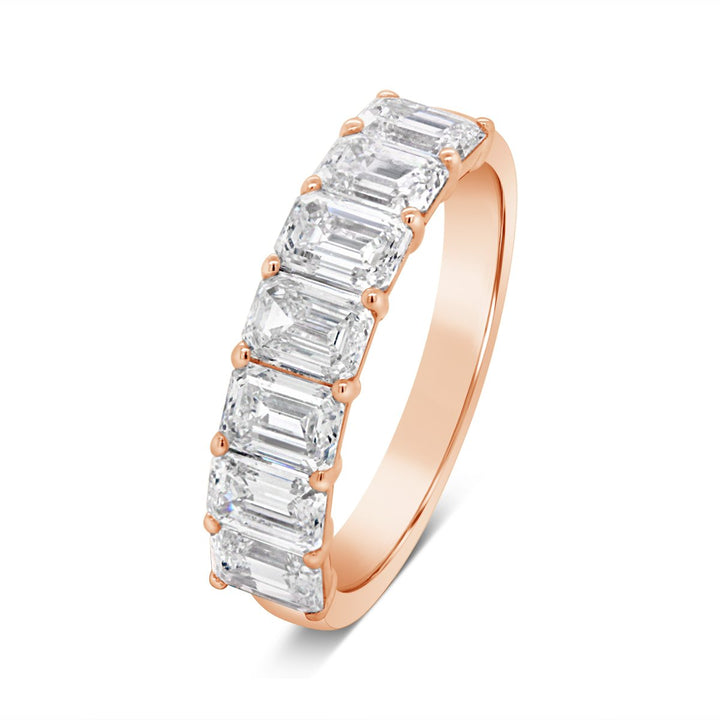 Emerald Cut Lab Grown Diamond Band - EB366