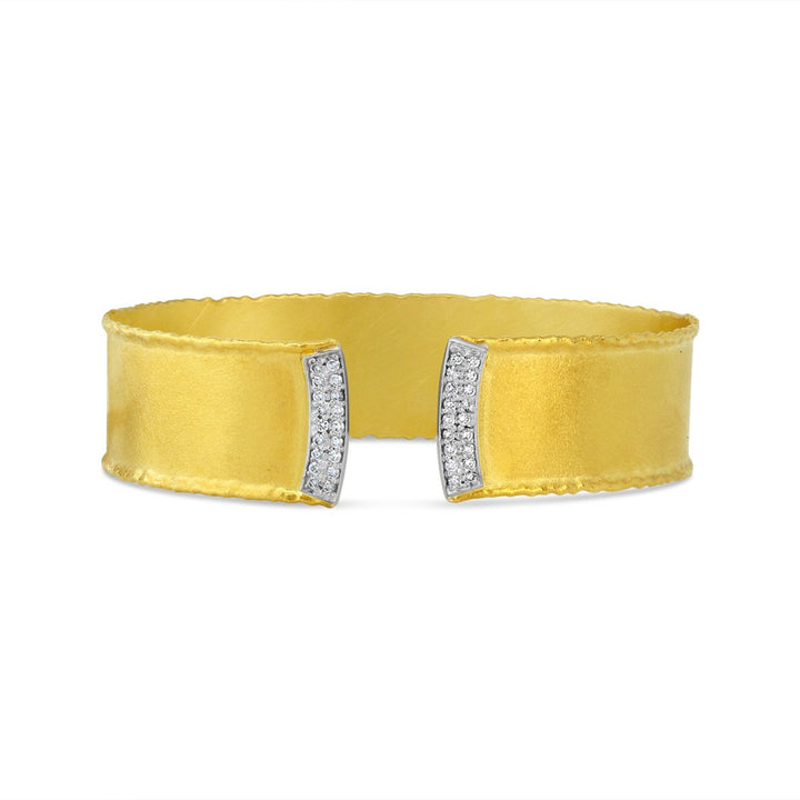 Yellow Gold Diamond Bracelet Cuff - MDG8778