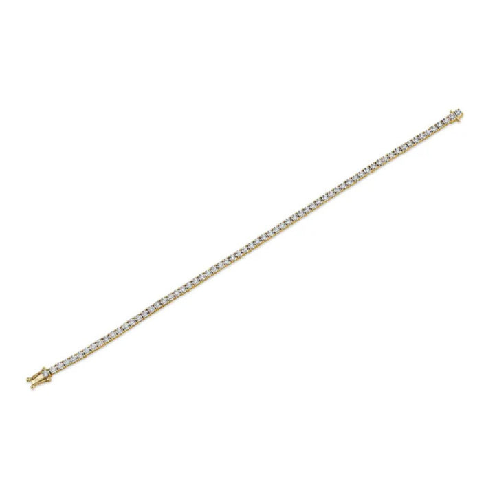 14K Yellow Gold Shy Creation  Diamond Tennis Bracelet,  67 RD 1.00CTW G/H SI - The Diamond Guys