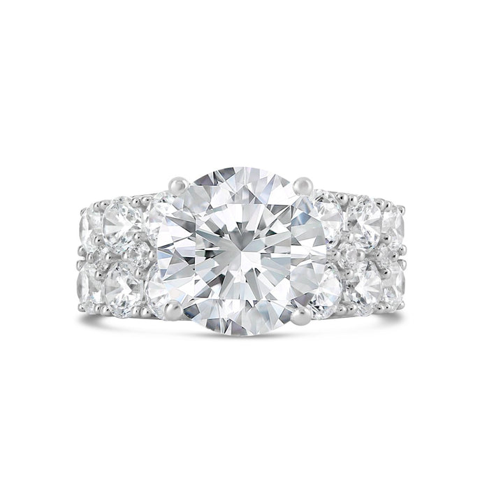 Wide Band Diamond Engagement Ring - YJA8735R