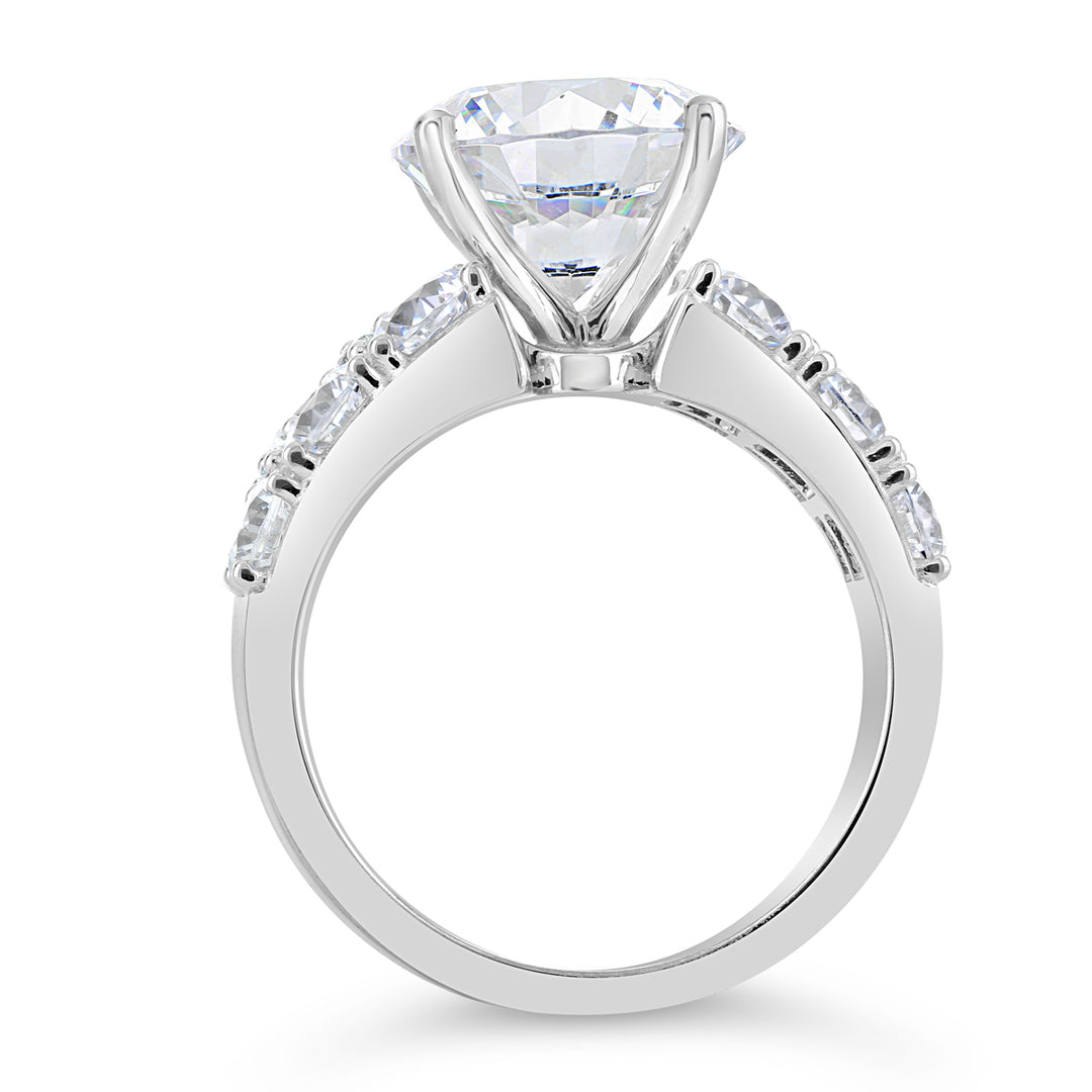 Wide Band Diamond Engagement Ring - YJA8735R