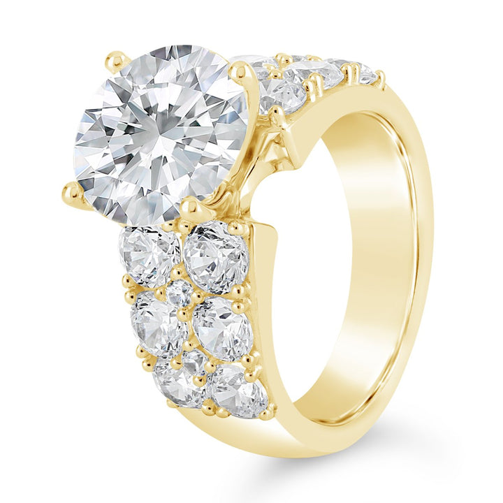 Wide Band Diamond Engagement Ring - YJA8735R