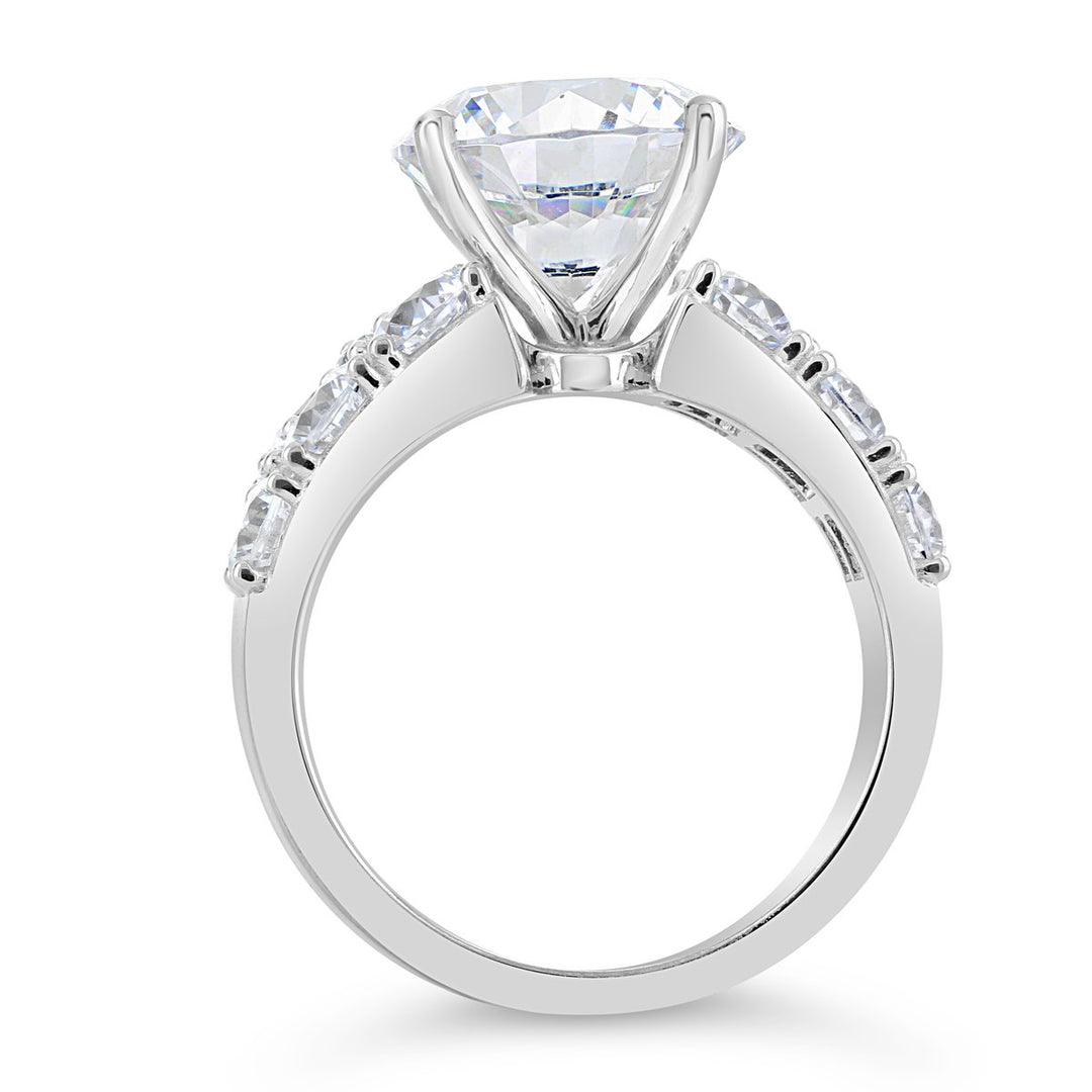 Wide Band Diamond Engagement Ring - YJA8735R